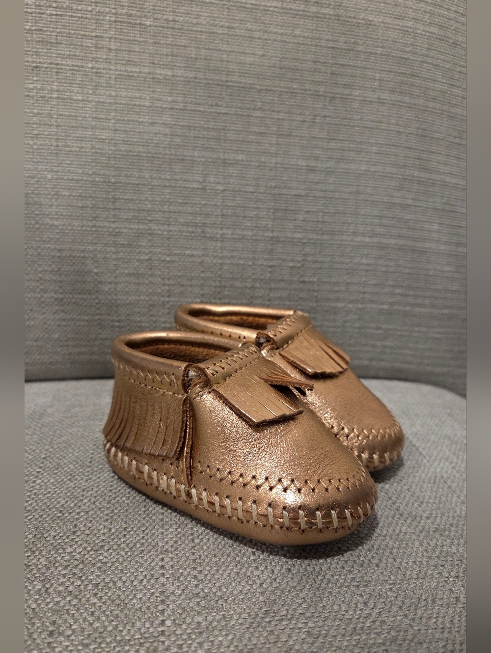 Minnetonka Rose Gold Loafer Moccasins